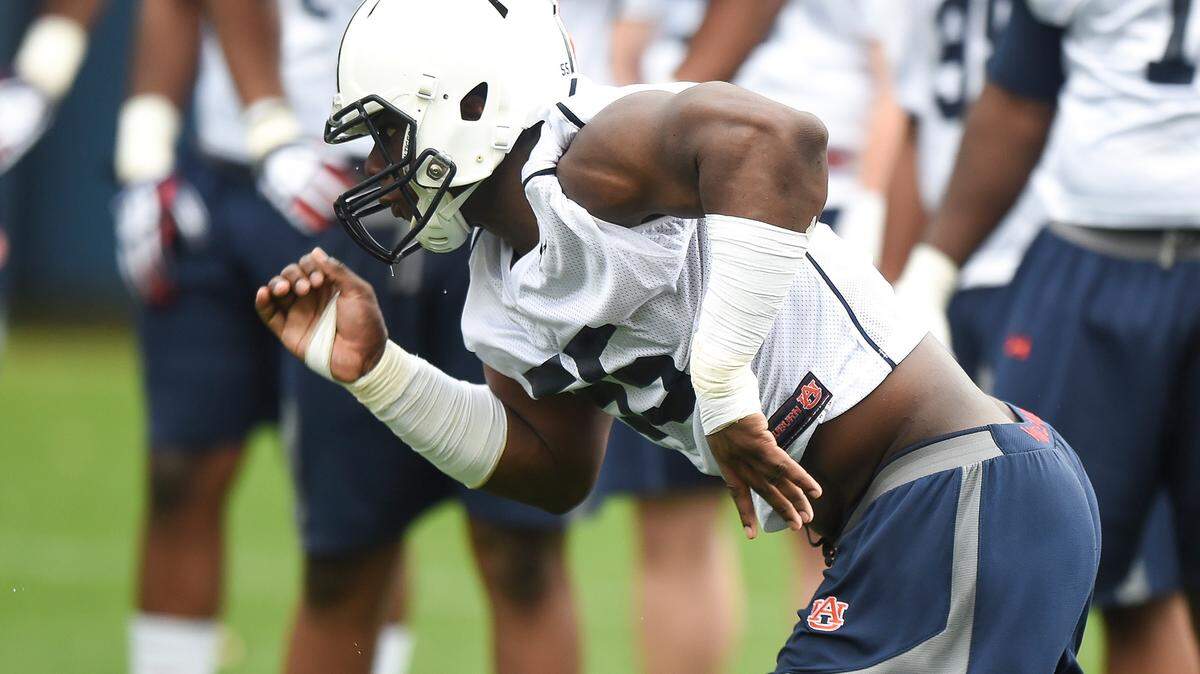 Auburn Spring Practice in Auburn, Ala. on Tuesday, March 10, 2015. 
 Zach Bland