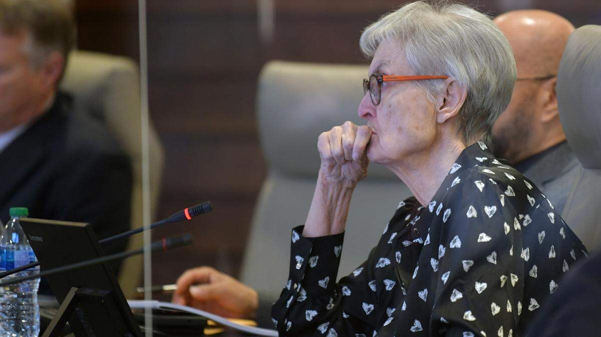 Judy Thomas is shown in this 2023 photo during a Columbus Council meeting. She served in the citywide District 9 seat.