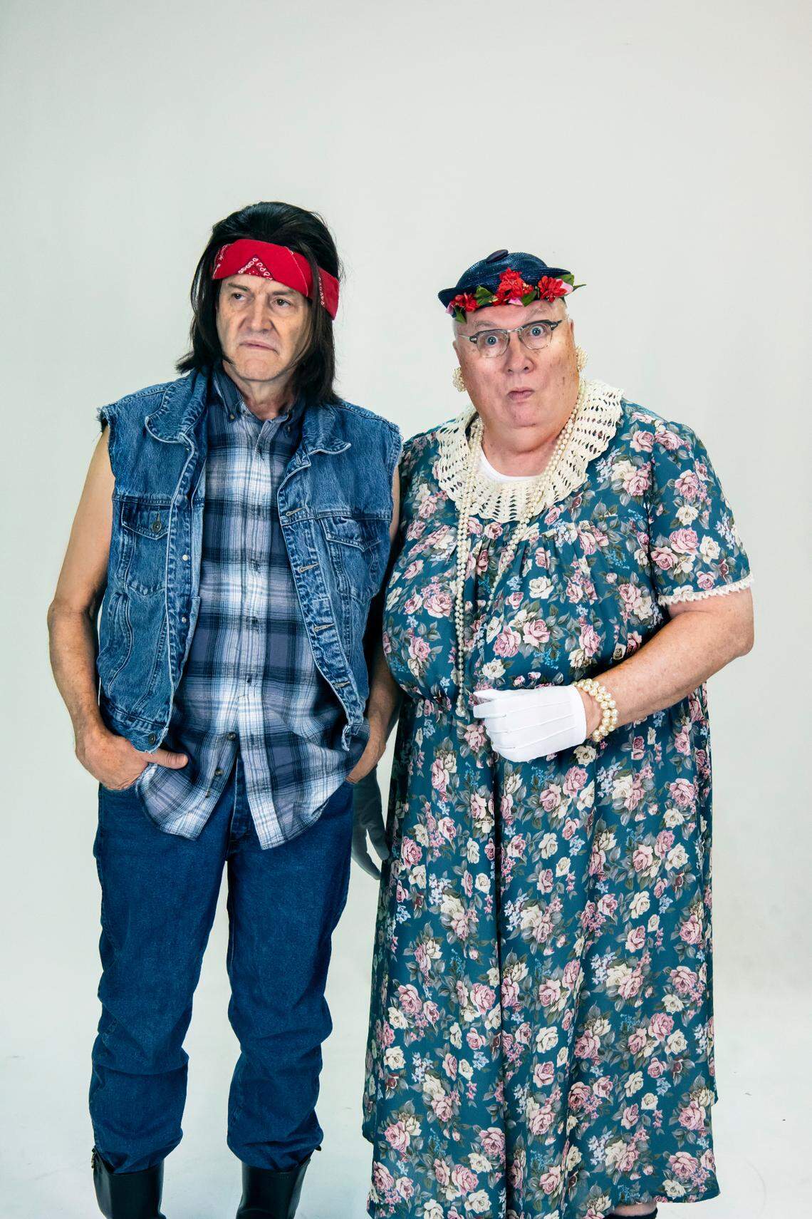 Ned Bridges, left, and Paul Pierce are performing in “A Tuna Christmas” at the Springer Opera House in Columbus, Georgia.