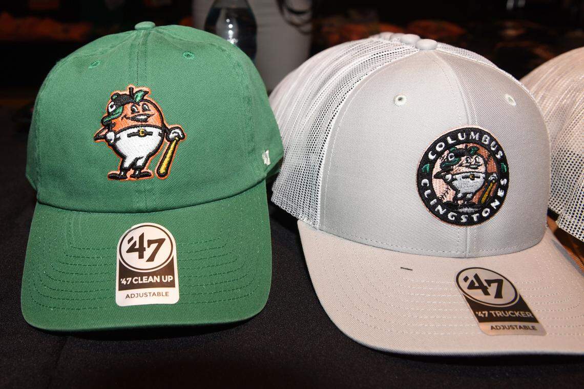 Columbus Clingstones merchandise was on sale during the Uptown Columbus concert Sept. 6, 2024, in the Columbus Convention & Trade Center, where the new name of the Atlanta Braves Double-A minor league baseball team moving from to the Chattahoochee Valley from Mississippi was announced.