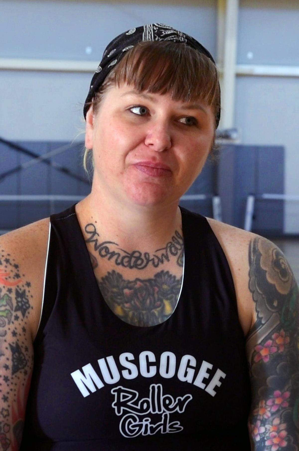 Kylie “HandiSlap” Morales is the Muscogee Roller Girls captain and vice president. 04/18/2023