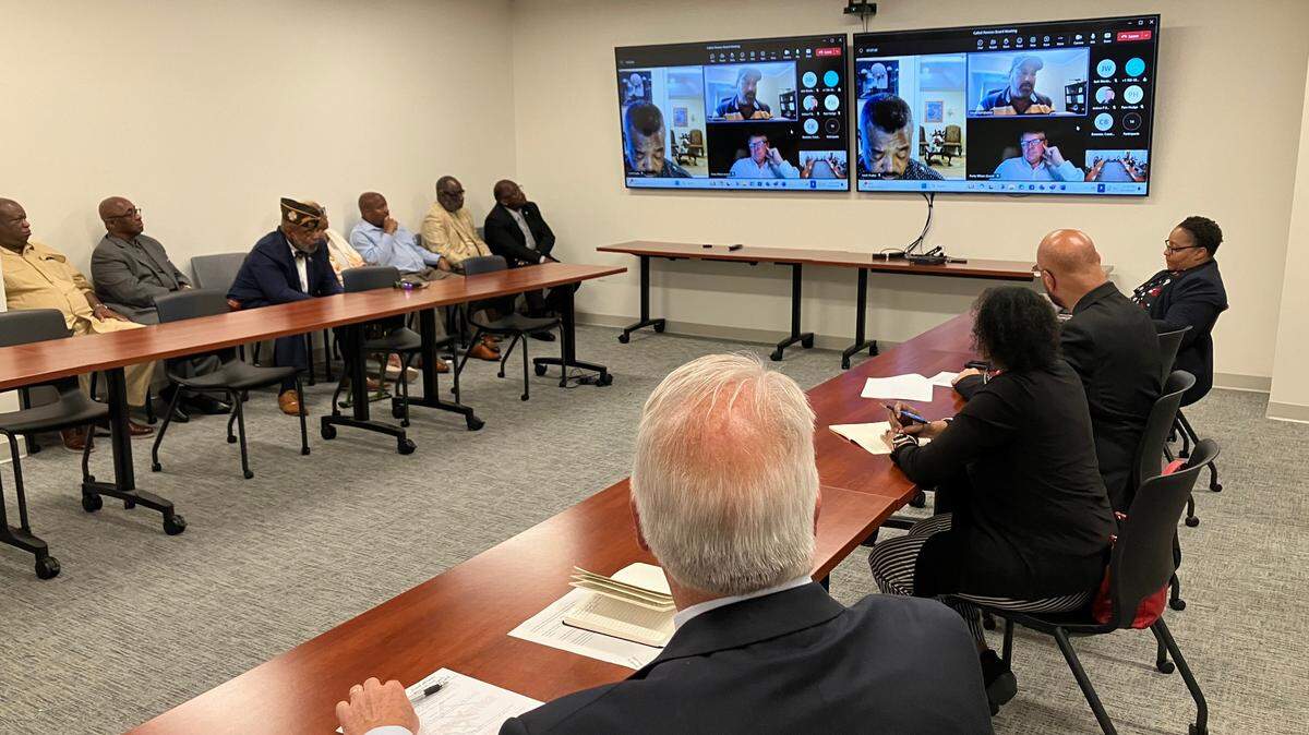 The Columbus Consolidated Government pension board meets in a called meeting June 13, 2024, in city hall to consider a proposed amendment that would allow retired city employees to serve as a Columbus Councilor and continue receiving their pension.
