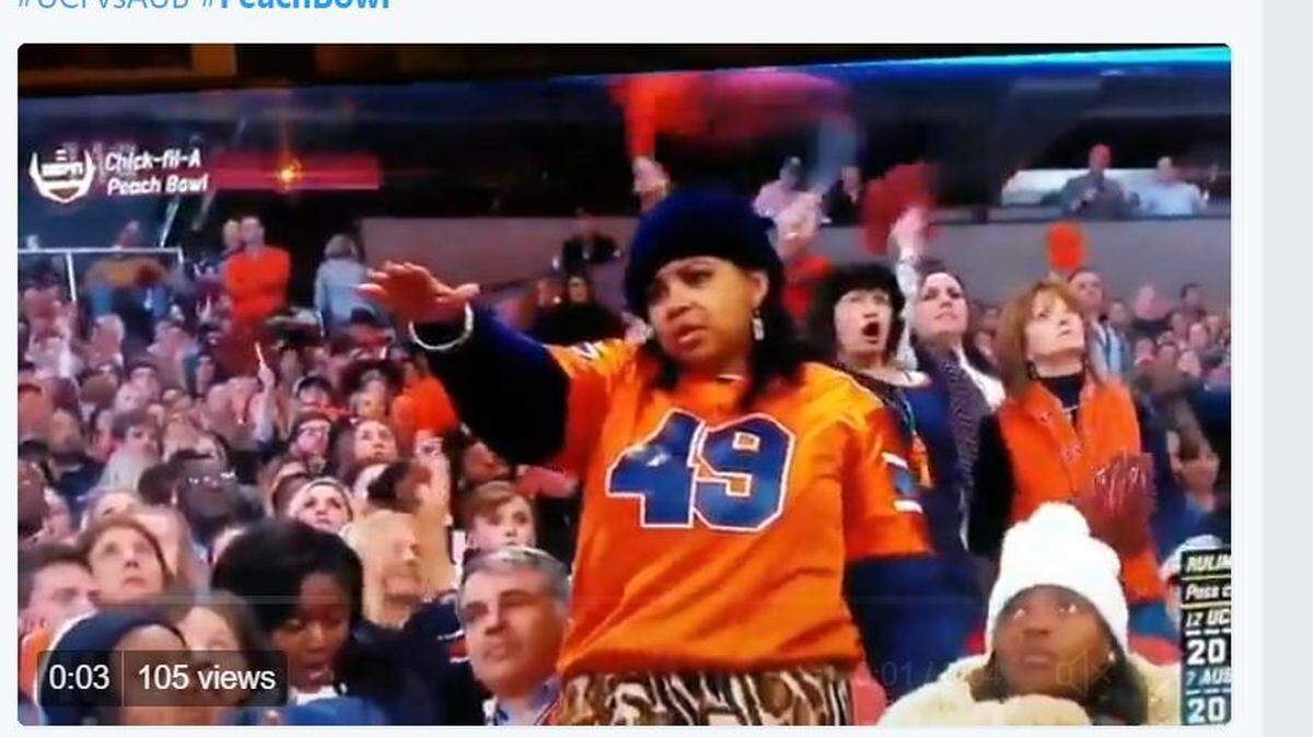 The mother of Auburn linebacker Darrell Williams was mocked online after video captured her praying for her son after he was injured at the Peach Bowl