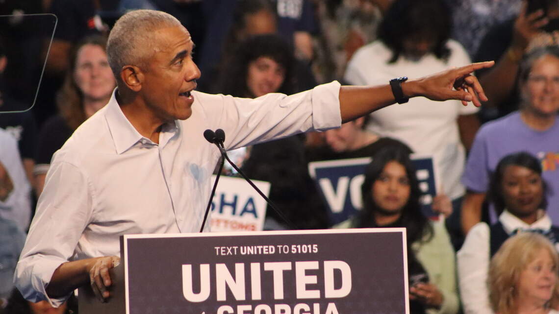 Former President Barack Obama rallies Democrats in Georgia for final early voting push