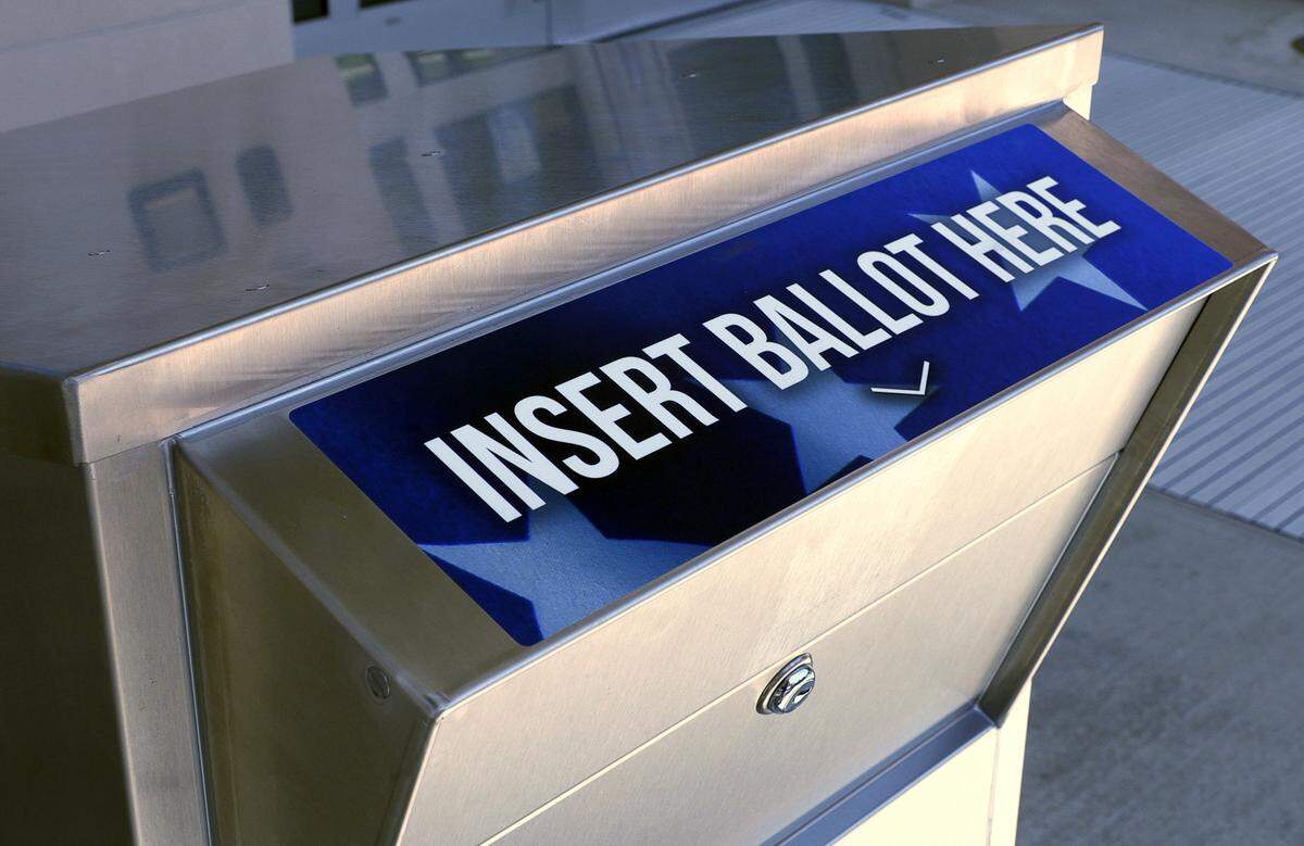 The elections office is putting out drop boxes for voters to deposit their ballots. The first was just installed at the City Services Center in Columbus, Georgia, with more to follow. It’s bolted to the concrete and will remain open until 7 p.m. on Election Day.