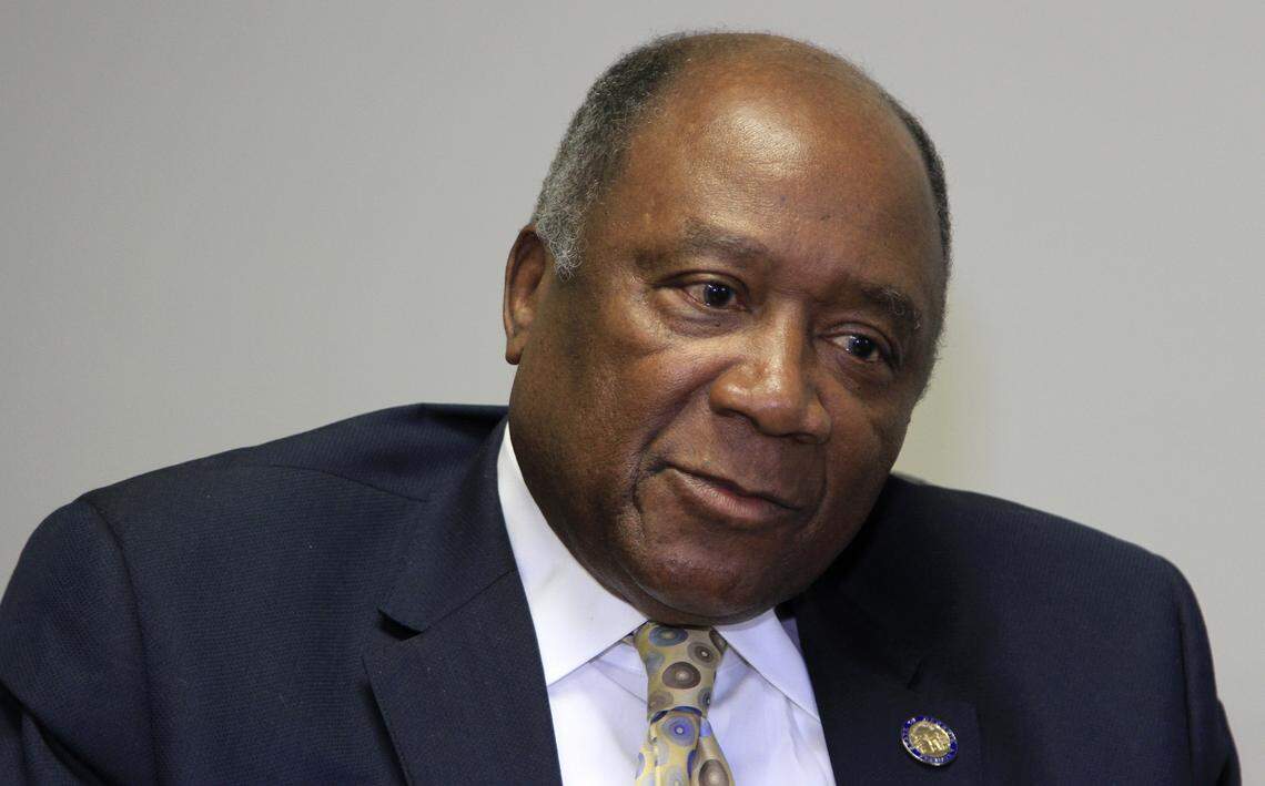 Georgia state Sen. Ed Harrison answers a question Jan. 8, 2016, during an interview with the Ledger-Enquirer in Columbus.