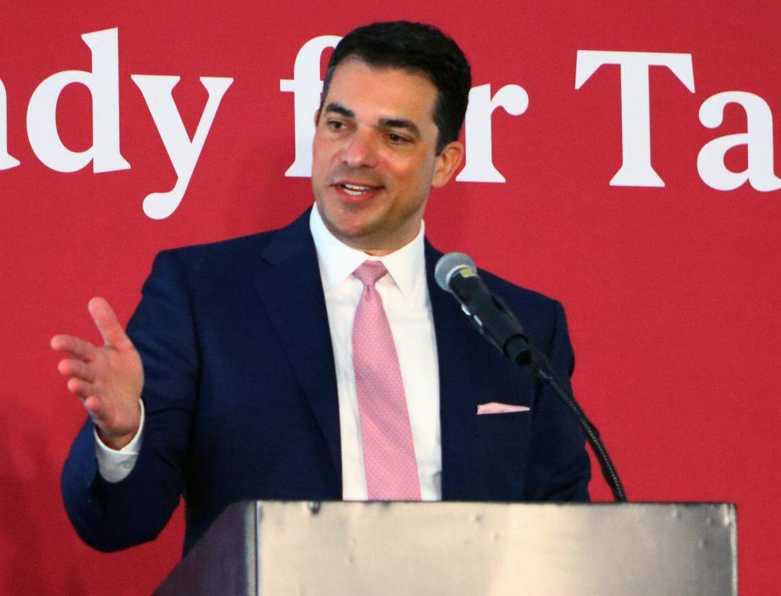 LanzaJet SEO Jimmy Samartzsis speaking at the LanzaJet opening ceremony on Wednesday at Freedom Pines Fuels in Soperton, Georgia. 01/24/2024