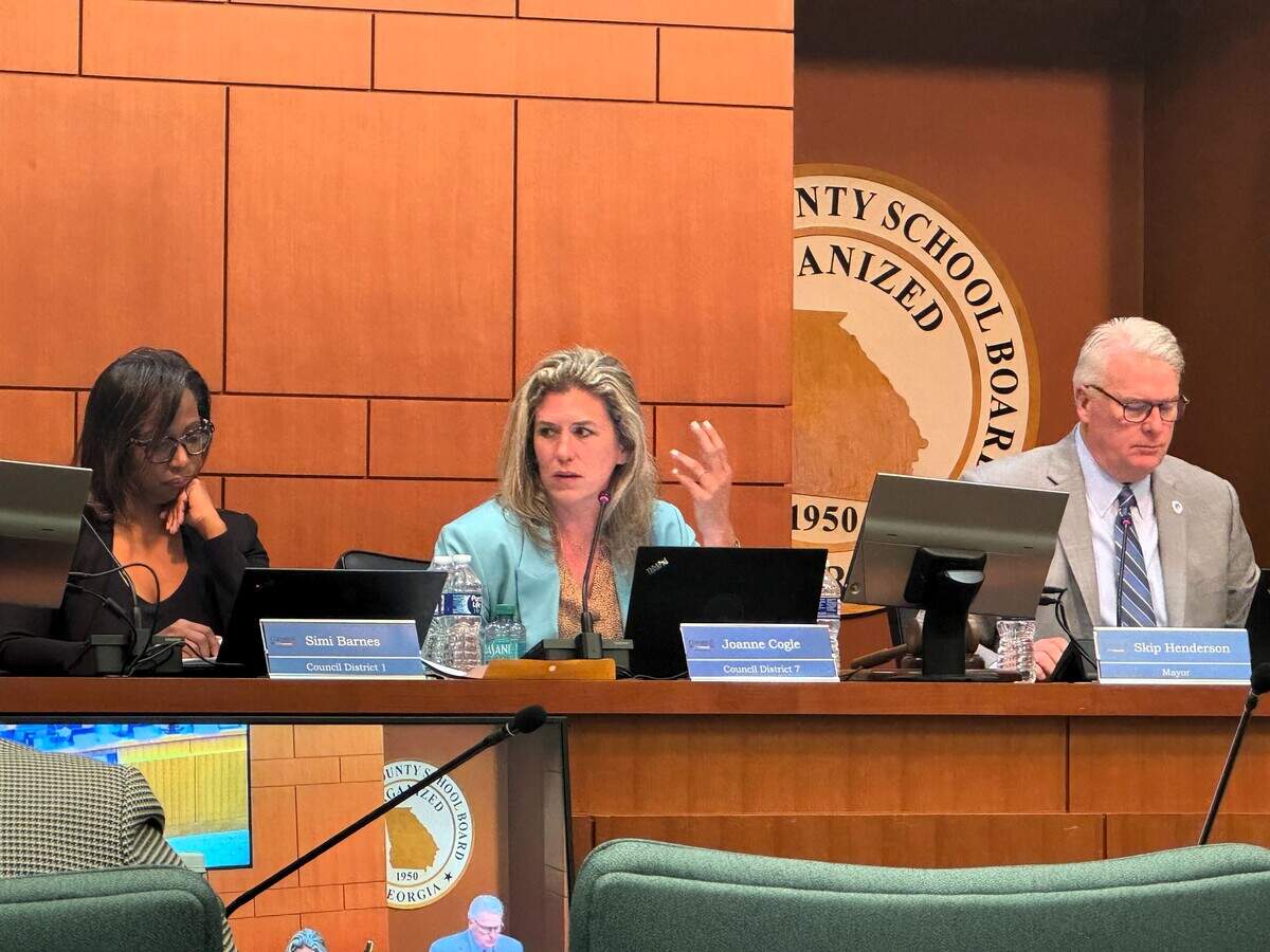 During the June 16, 2026, Columbus Council meeting, Councilor Joanne Cogle of District 7 speaks about the proposed technology overlay ordinance.