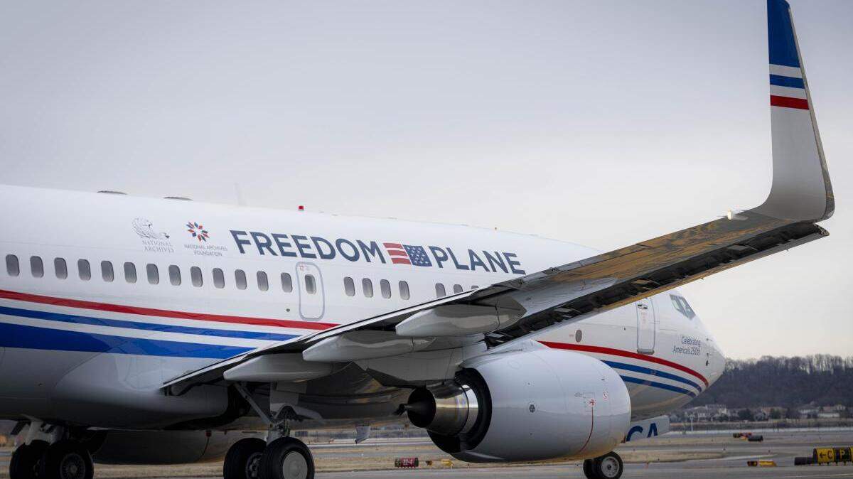 The Freedom Plane will transport original founding-era documents to eight U.S. cities as part of the National Archives’ 2026 tour.