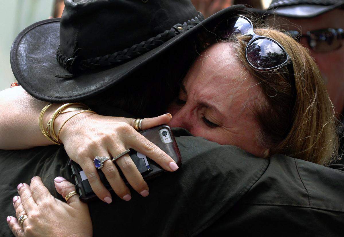 Scott Ressmeyer, organizer of the Miracle Riders, left, hugs Page Chen in 2019 after announcing a new neonatal transport incubator at Piedmont Columbus Regional will be named in memory of her late brother Craig “Lee” Chaddock. Ressmeyer presented $100,000 toward the neonatal transport incubator to Piedmont Columbus Regional at the Midtown Campus. The incubator will be used by the hospital’s neonatal transport team. According to information provided by Piedmont Columbus Regional, it’s portable, customizable and provides protection from the environment, possible infections, noise and drafts. It has a ventilator and temperature controls and provides blood pressure and cardio/respiratory monitoring.