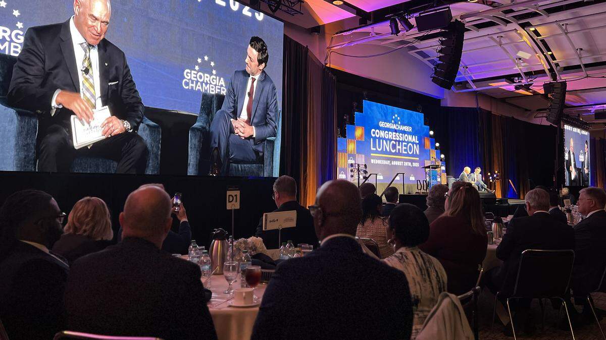 The Georgia Chamber of Commerce hosted the 2025 Congressional Luncheon at the Columbus Convention & Trade Center on Aug., 20, 2025. Headlining the event were U.S. Sen. Jon Ossoff (D-GA) and U.S. Rep. Sanford Bishop (GA-02), Earl “Buddy” Carter (GA-01), Mike Collins (GA-10) and Austin Scott (GA-08).