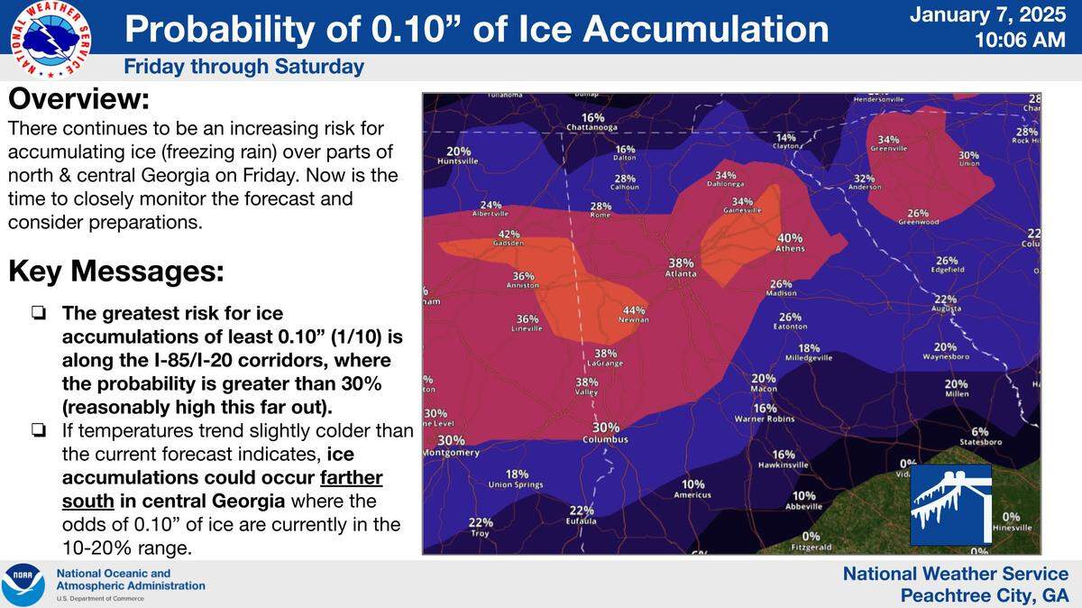 There are chances for ice and snow in Columbus in the coming days.