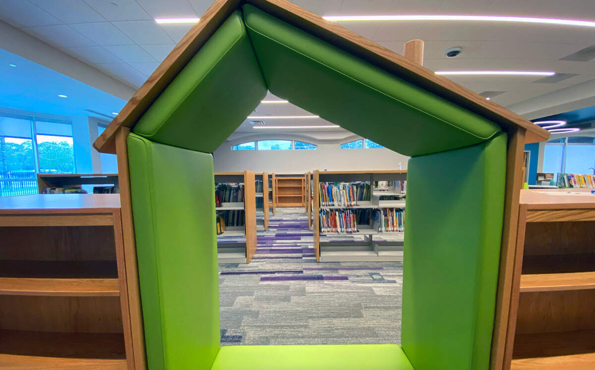 The South Columbus Public Library is set to reopen September 17. The renovation and expansion project has created larger, and unique spaces for children’s activities.
