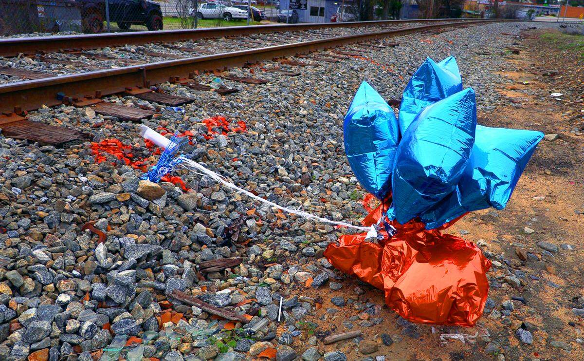 Fox Elementary School custodian Michael Davis Sr. died January 15, 2020, when he was hit by a train near 35th Street and River Road in Columbus. This is a memorial near where Davis was killed.The 300 students and staff at Fox Elementary School now face the challenge of dealing with his death.