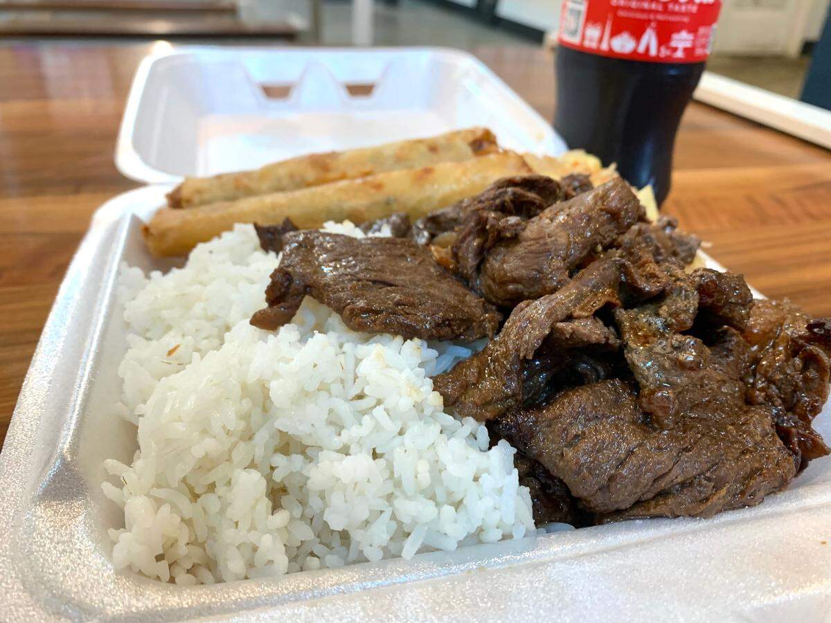 A photo of Bistek Tagalog from Filberto’s in Bank’s Food Hall.