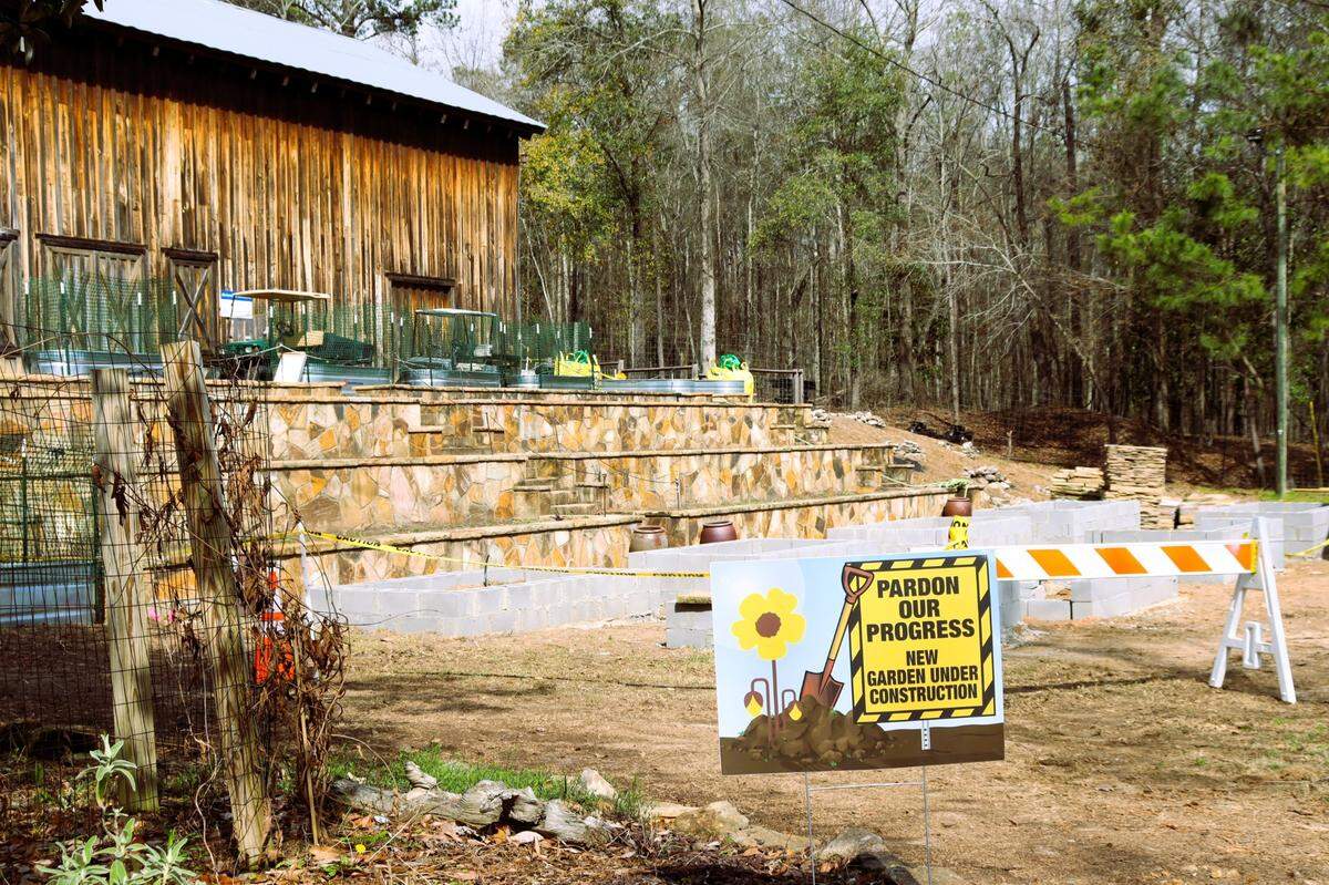 An additional eight vegetable garden beds were added to the Botanical Garden, replacing an old barn. March 2025
