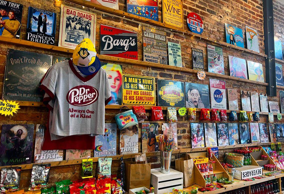 Rocket Fizz, located at 1236 Broadway in downtown Columbus, Georgia, offers a large assortment of unique items including candy, food, bottled sodas, gag gifts and toys.