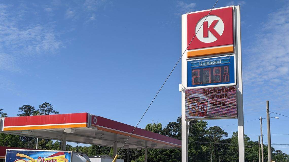 The gas price sign at the Columbus Circle K station at 4410 Macon Road on May 13, 2021. The Colonial Pipeline resumed operations Wednesday evening, but it will take several days for the supply chain to return to normal.