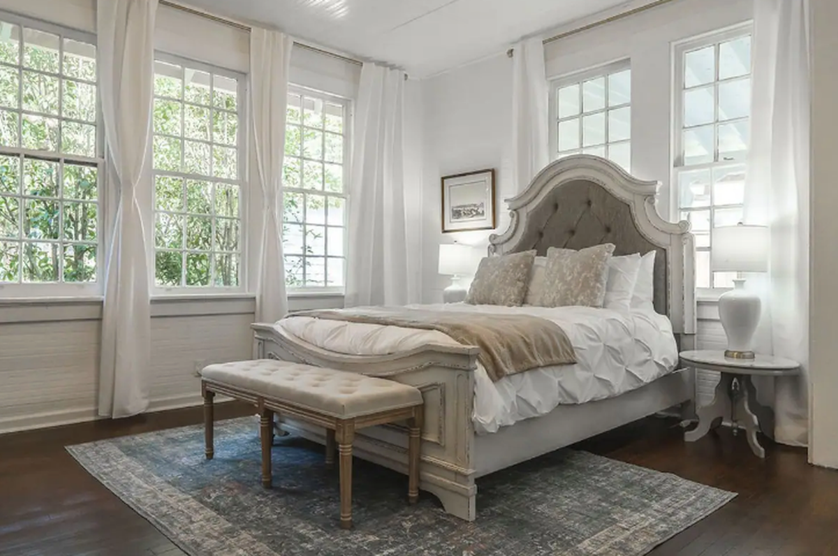 Cozy bedroom of park place home.