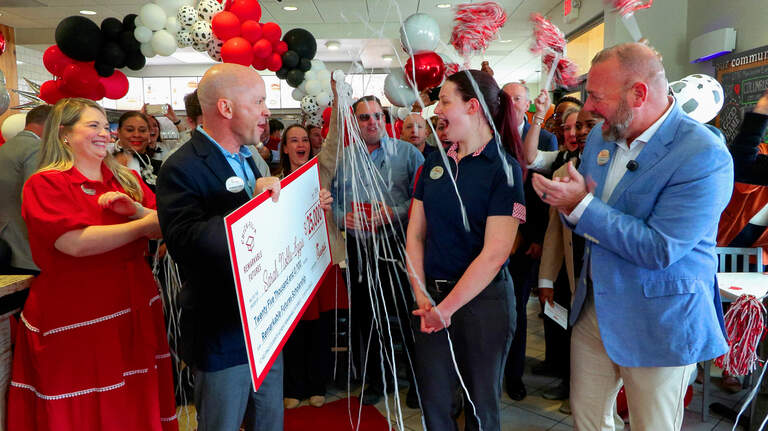 Chick-fil-A CEO visits Columbus to give surprise scholarship to team member