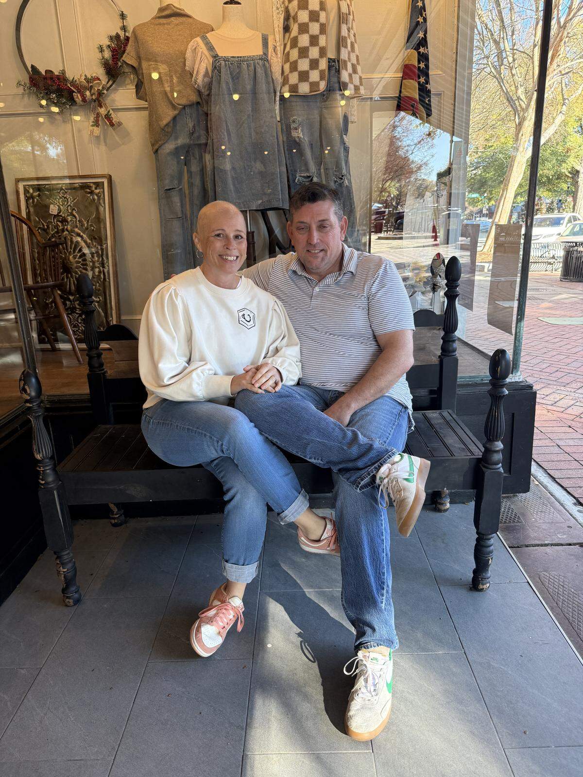 Bryan and Sanna Bonner spoke to the Ledger-Enquirer about their home entertainment business Derby Mule. They are pictured together Dec. 19, 2026, in front of The 706 Social boutique, 1025 Broadway in Columbus.
