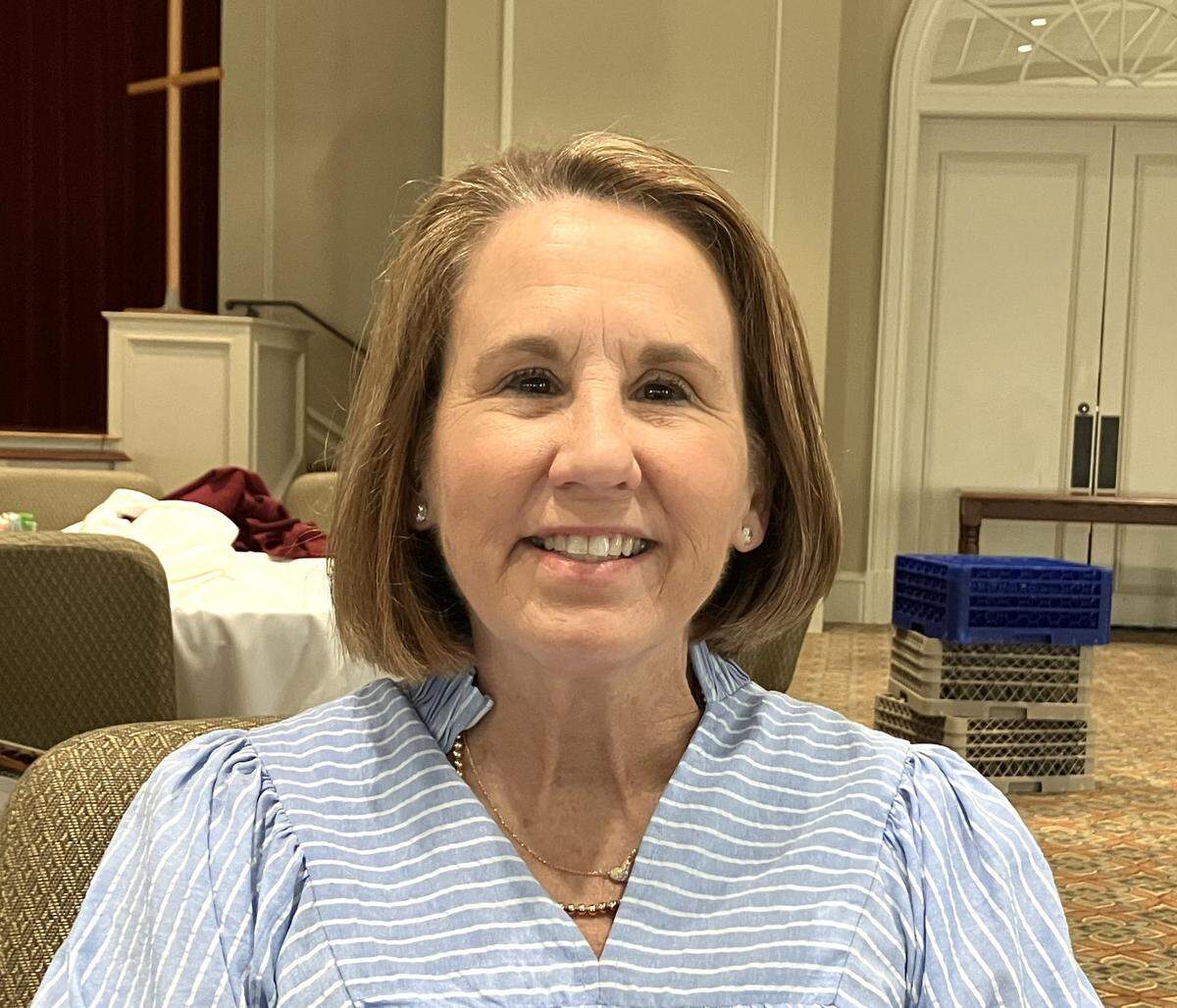 Amy Strickland is the graduation coach at Jordan Vocational High School. She is pictured after the JVHS Senior Luncheon at the St. Luke Ministry Center in Columbus on May 15, 2025.