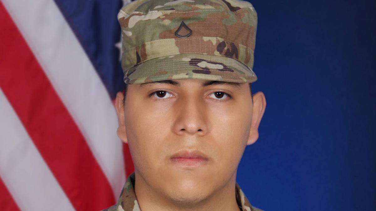A picture of Pfc. Cesar Gonzalez who died following a medical emergency during a training event Friday, according to an Army spokesperson.