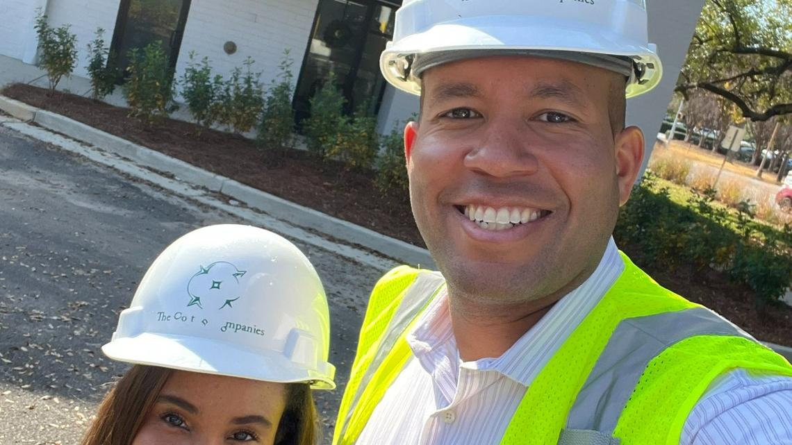 Jason Esteves (right) and his wife Ariel Esteves (left) will be opening The Flying Biscuit Cafe in the Highside Market development in Columbus in summer 2023.