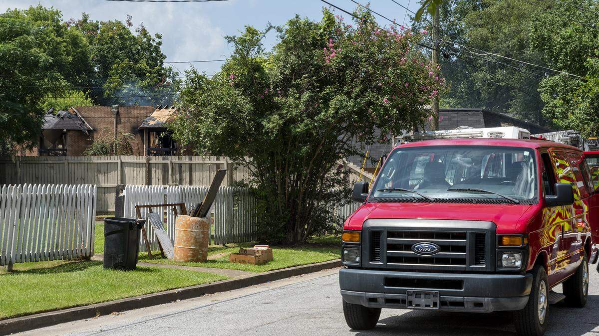 The Columbus Fire and EMS Department responded to a fatal fire Friday night at Midtown Park Apartments, 1500 12th St., where two people were pronounced dead Saturday morning, Aug. 1, 2020.