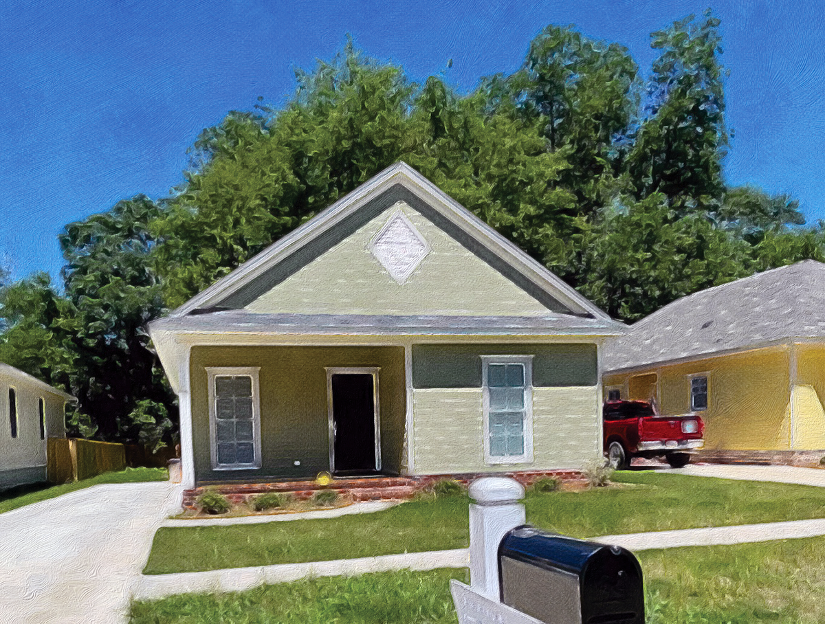 This is an artist’s rendering from a development project called Elliott’s Walk. It’s a partnership between NeighborWorks Columbus and First Baptist Church to create 229 housing units off of Victory Drive.