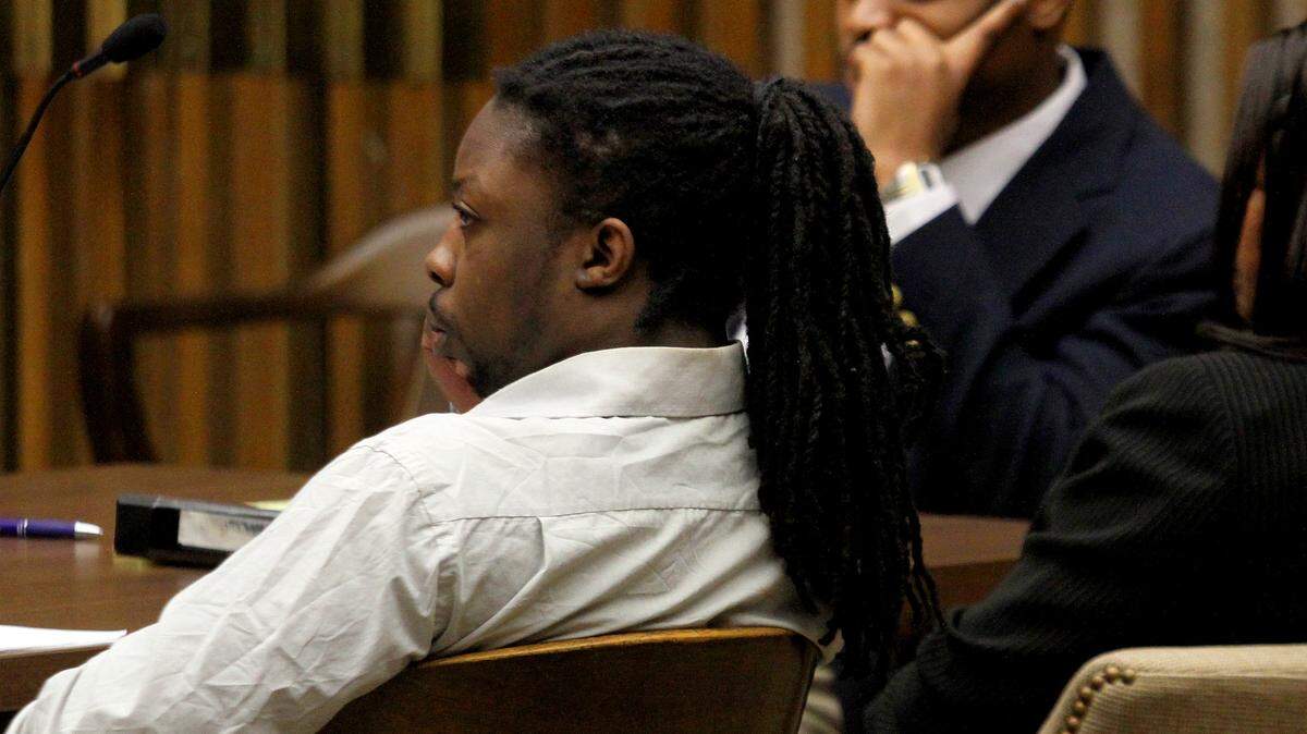 Joe Paull jpaull@ledger-enquirer.com Jarvis Alexander and Joshua Leonard listen to closing arguments Monday afternoon and were later found guilty in the 2010 shooting death of Calvin “Teddy” Grimes.