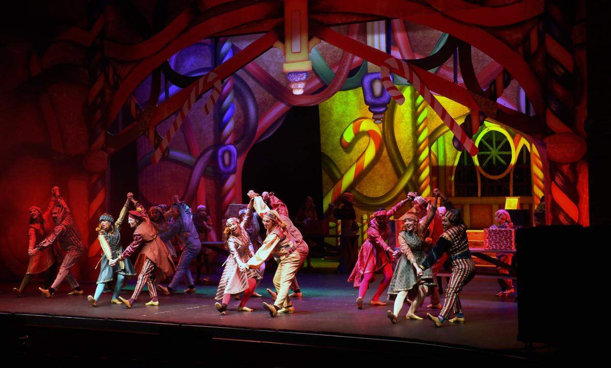 Cast members of “A Christmas to Believe In” rehearse Dec. 8, 2021, at RiverCenter for the Performing Arts in Columbus, Georgia.