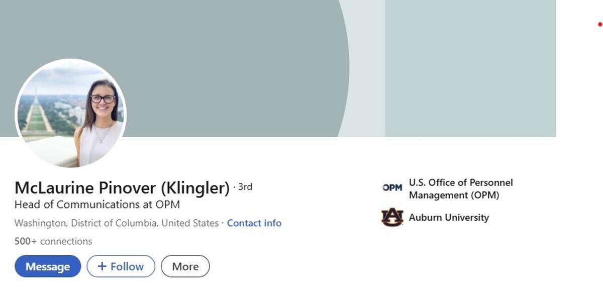 According to her LinkedIn profile, Pinover graduated from Auburn University.