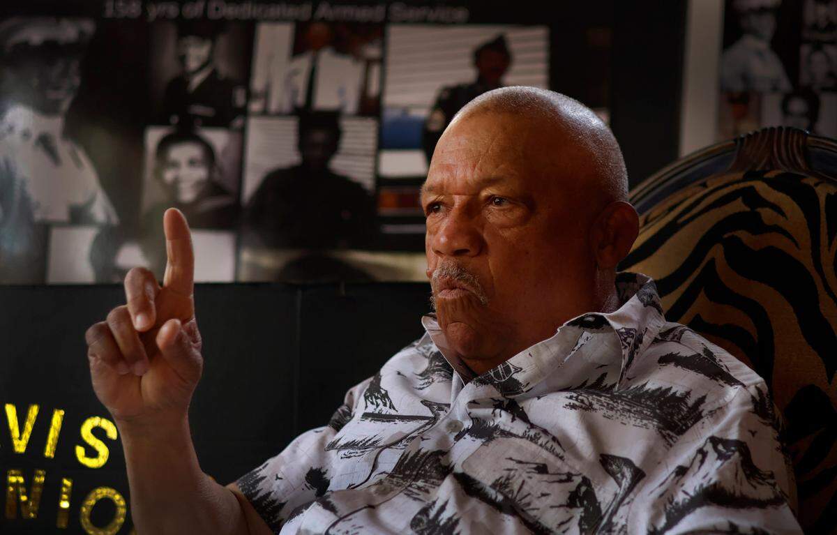 Lebronze Davis, a Vietnam veteran, talks about his service in the U.S. Army during a recent interview with the Ledger-Enquirer. 11/06/2023
