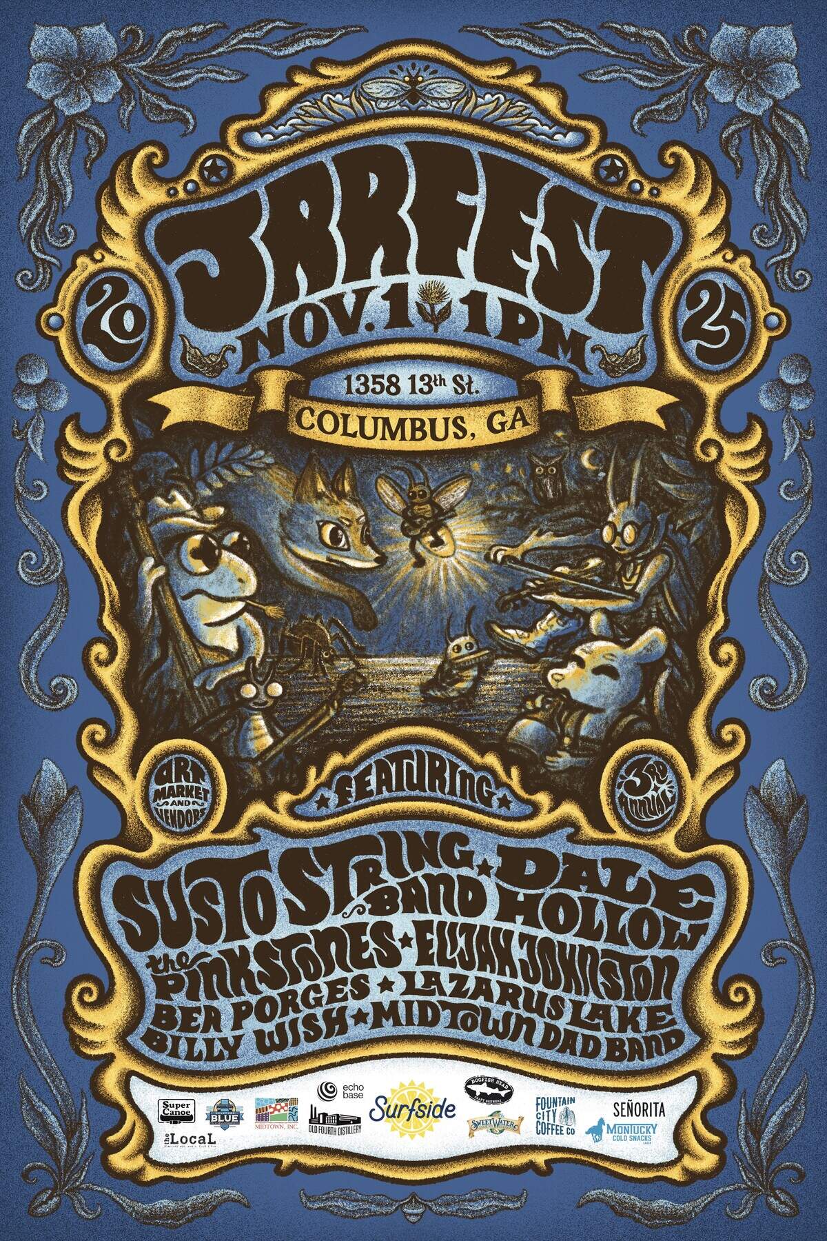 This is the artist lineup for Jarfest, an annual arts and music festival hosted at Jarfly, 1358 13th St. in Columbus. This year’s Jarfest is Nov. 1.