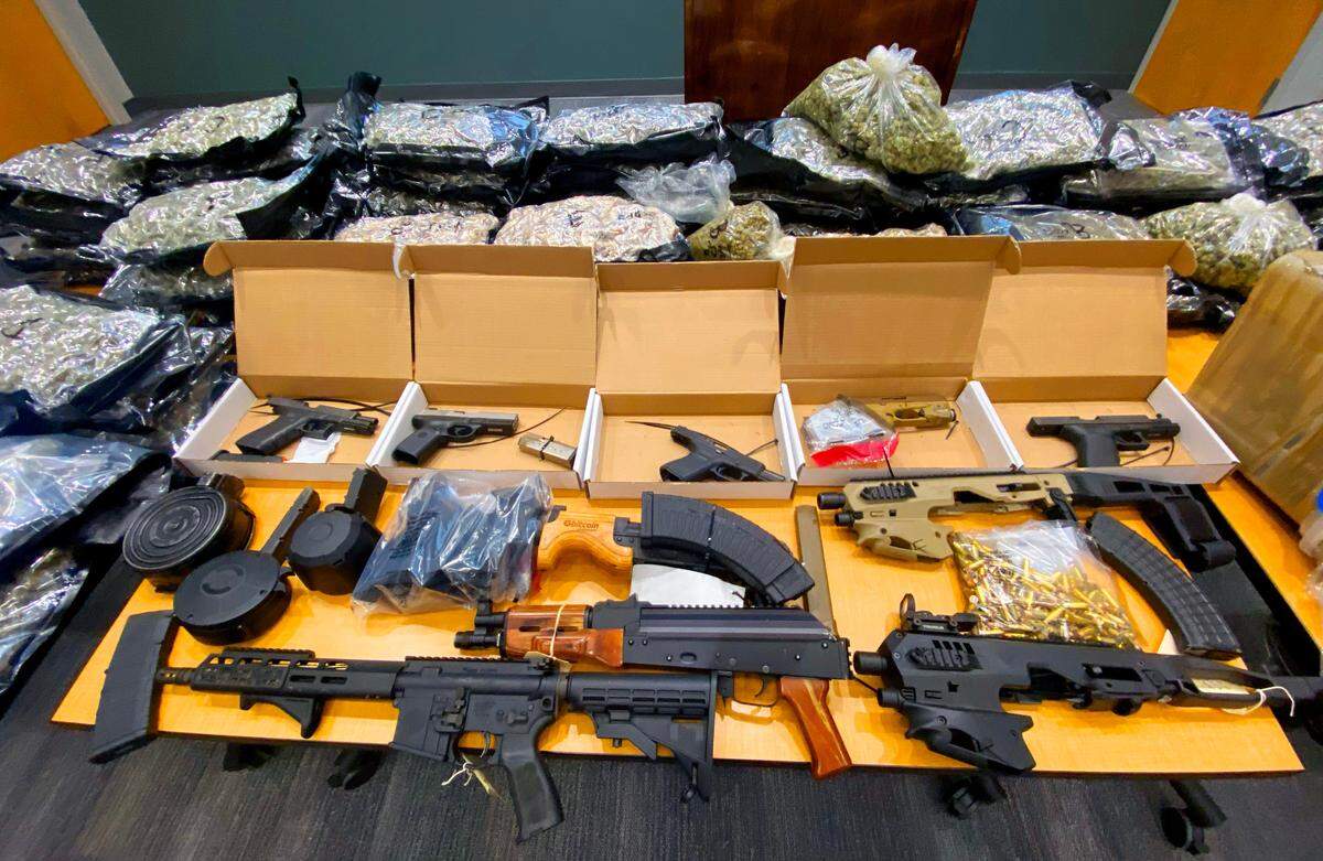 These are some of the weapons and drugs seized during Operation Strictly Business. Muscogee County Sheriff Greg Countryman announced the results of the operation during a November 25, 2024 press conference at the Muscogee County Sheriff’s Office in Columbus, Georgia.