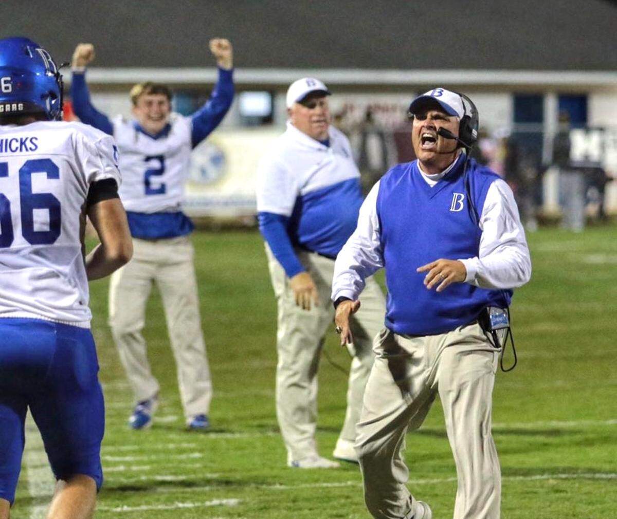 Blair Harrison coaches the Brookstone Cougars football team in this undated photo.