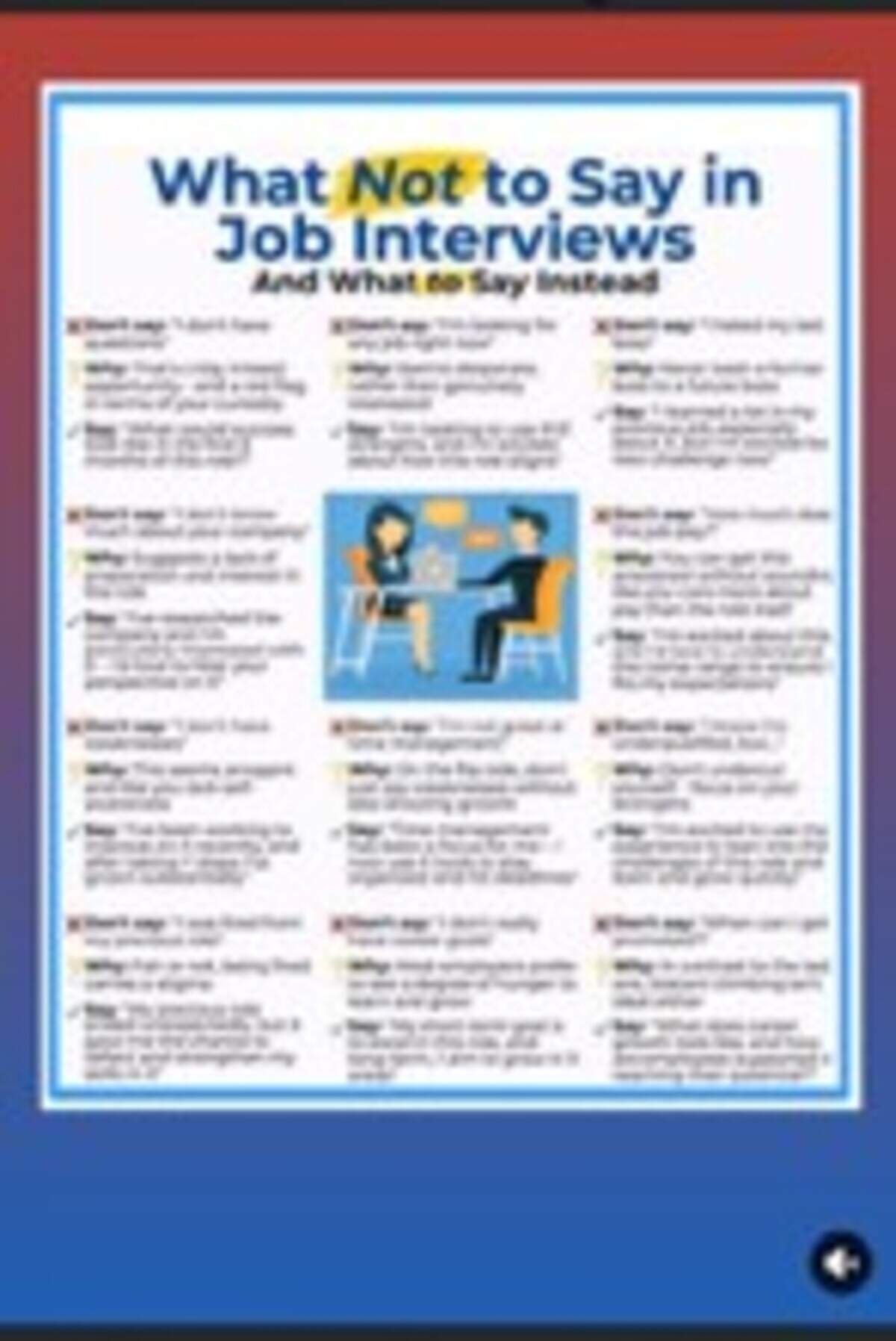 Don’t give these answers to commonly asked interview questions.