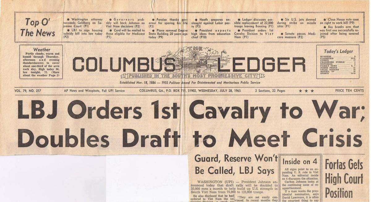 Clipping of the Columbus Ledger