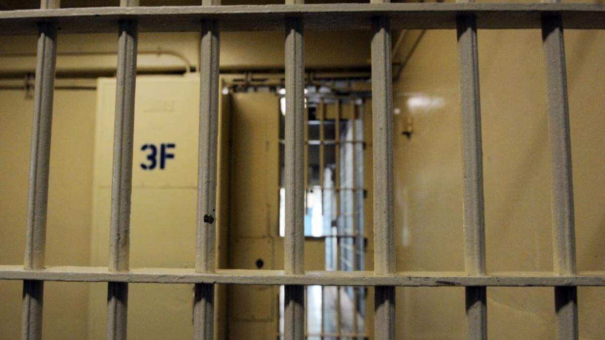 Jail door stock photo
