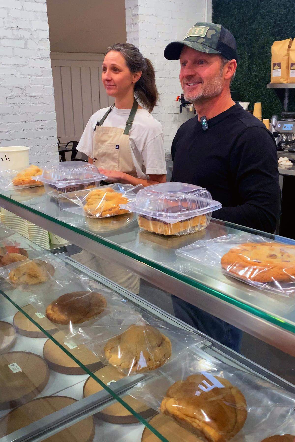 Pine Mountain Kitchen, 408 Main St. in Pine Mountain, opened Jan. 5, 2026, serving coffee, desserts, breakfast sandwiches, ice cream and more. Husband-and-wife owners Kenny and Emily Terbrock, pictured Jan. 16, started their business by selling at farmers markets, which led to creating this shop in a former filling station.