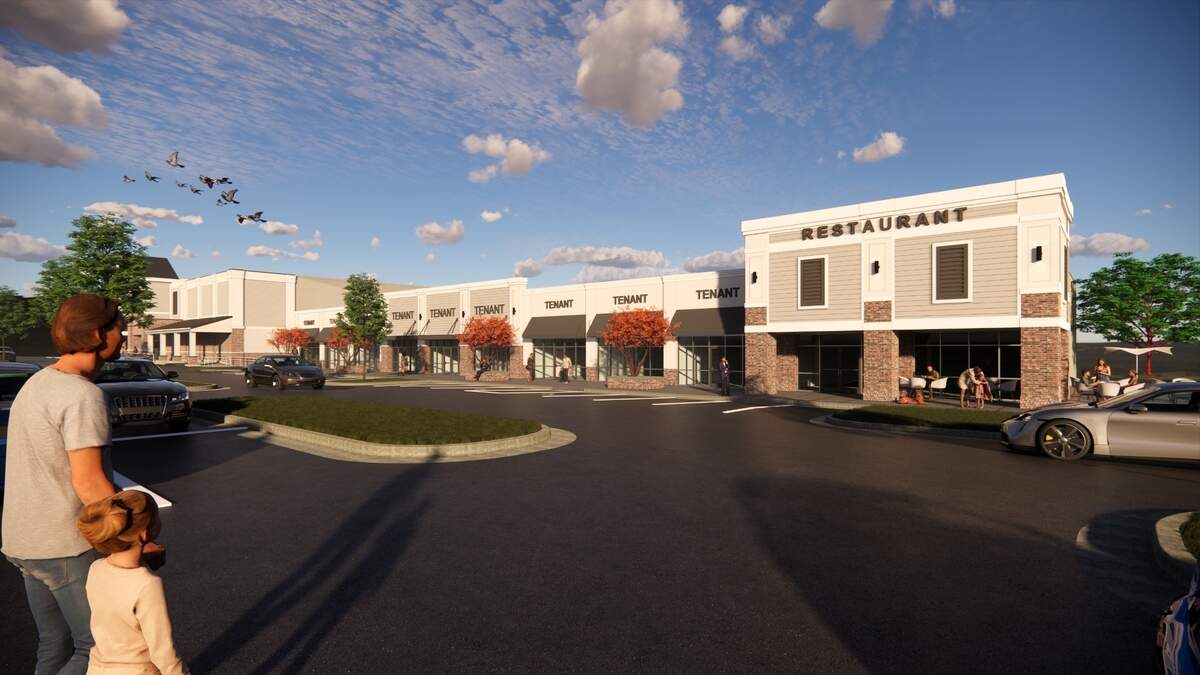 A rendering of the upcoming Old Town Marketplace developent located on Veterans Parkway.