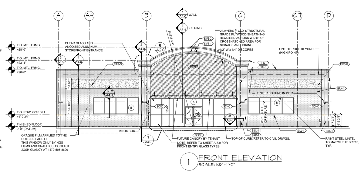 This is the design of the new Dollar Tree being constructed at 1416 Double Churches Road in Columbus, according to the document on file with the city June 26, 2025.