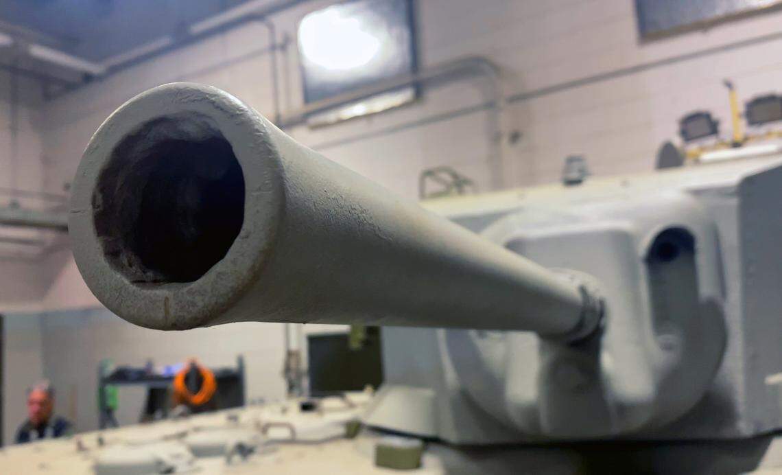 Staff at the U.S. Army Armor and Cavalry Collection at Ft. Moore, Georgia, are restoring this M3A3 Stuart tank.