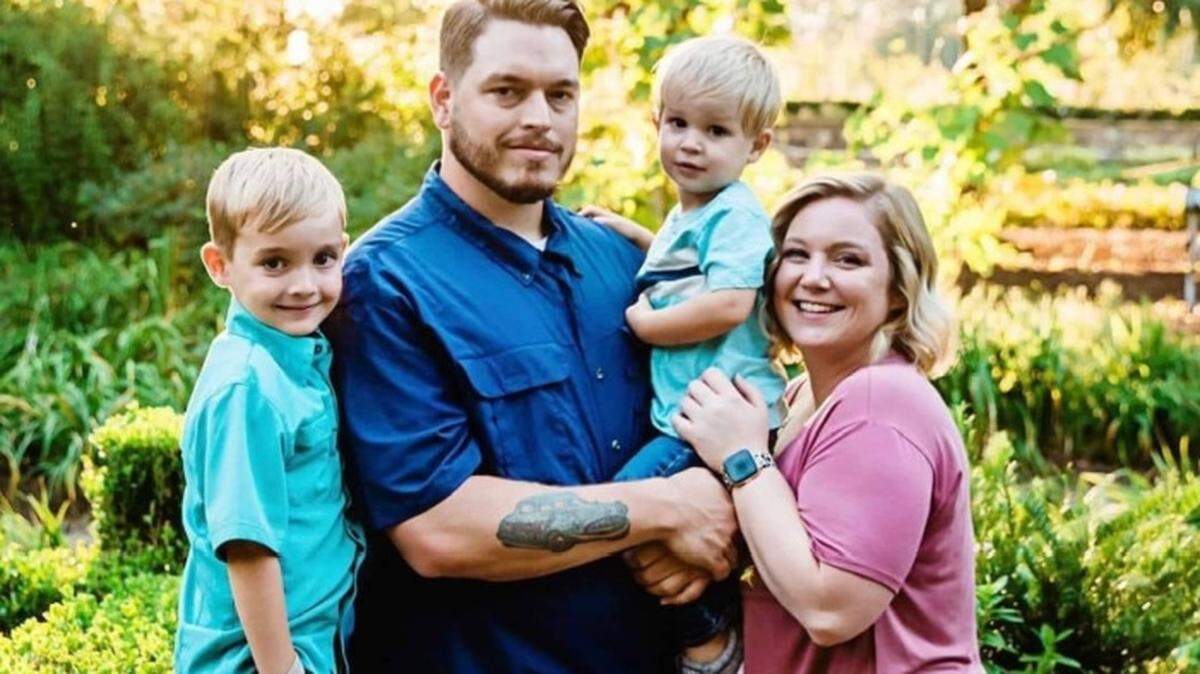 Jimmy Napier Jr. and his wife, Ami, are shown with their sons, Hudson and Grayson.