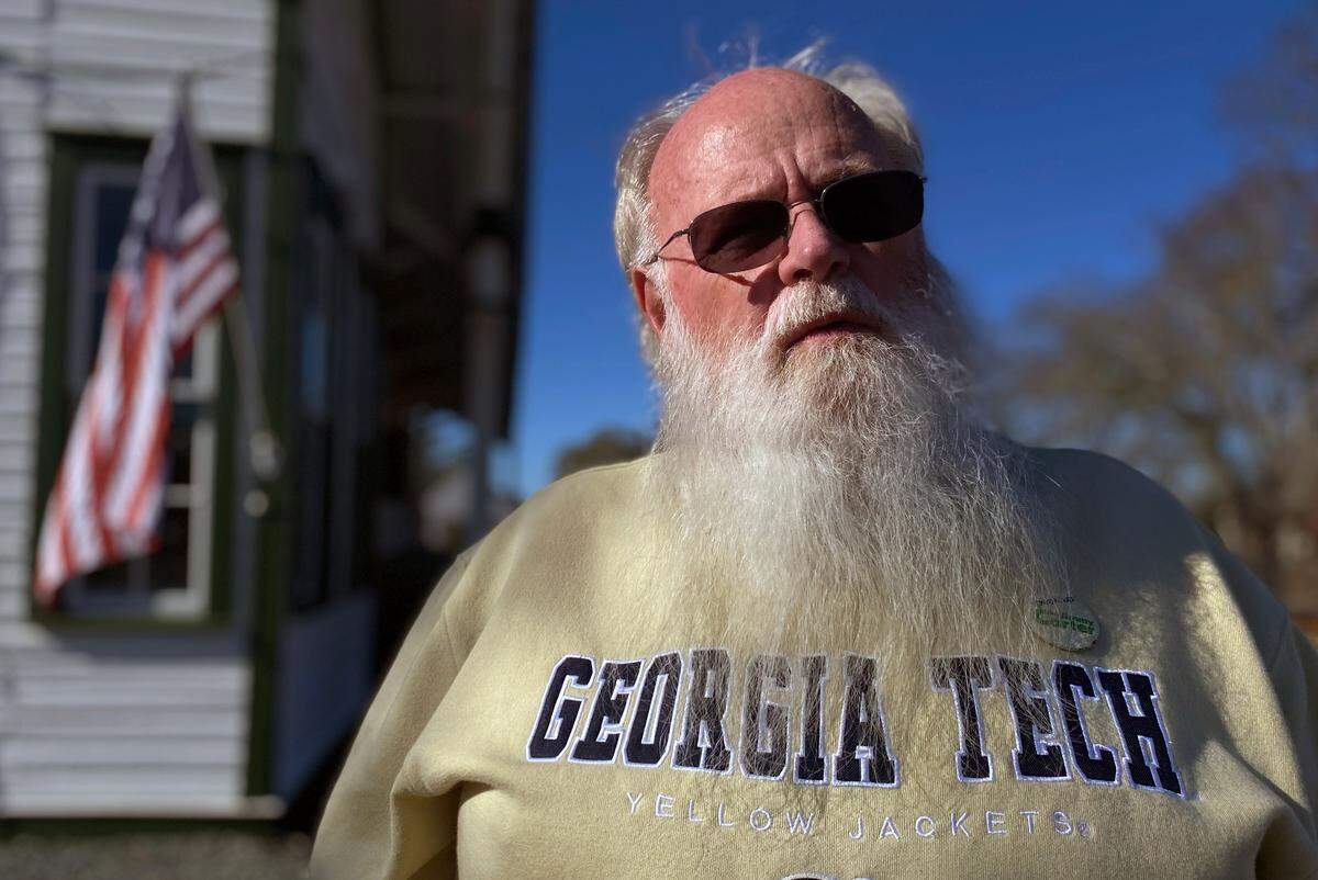 Walter Mcpherson of Phenix City, Alabama was among the people who drove to Plains, Georgia on Monday morning to visit to hometown of former U..S. President Jimmy Carter. 12/30/2024