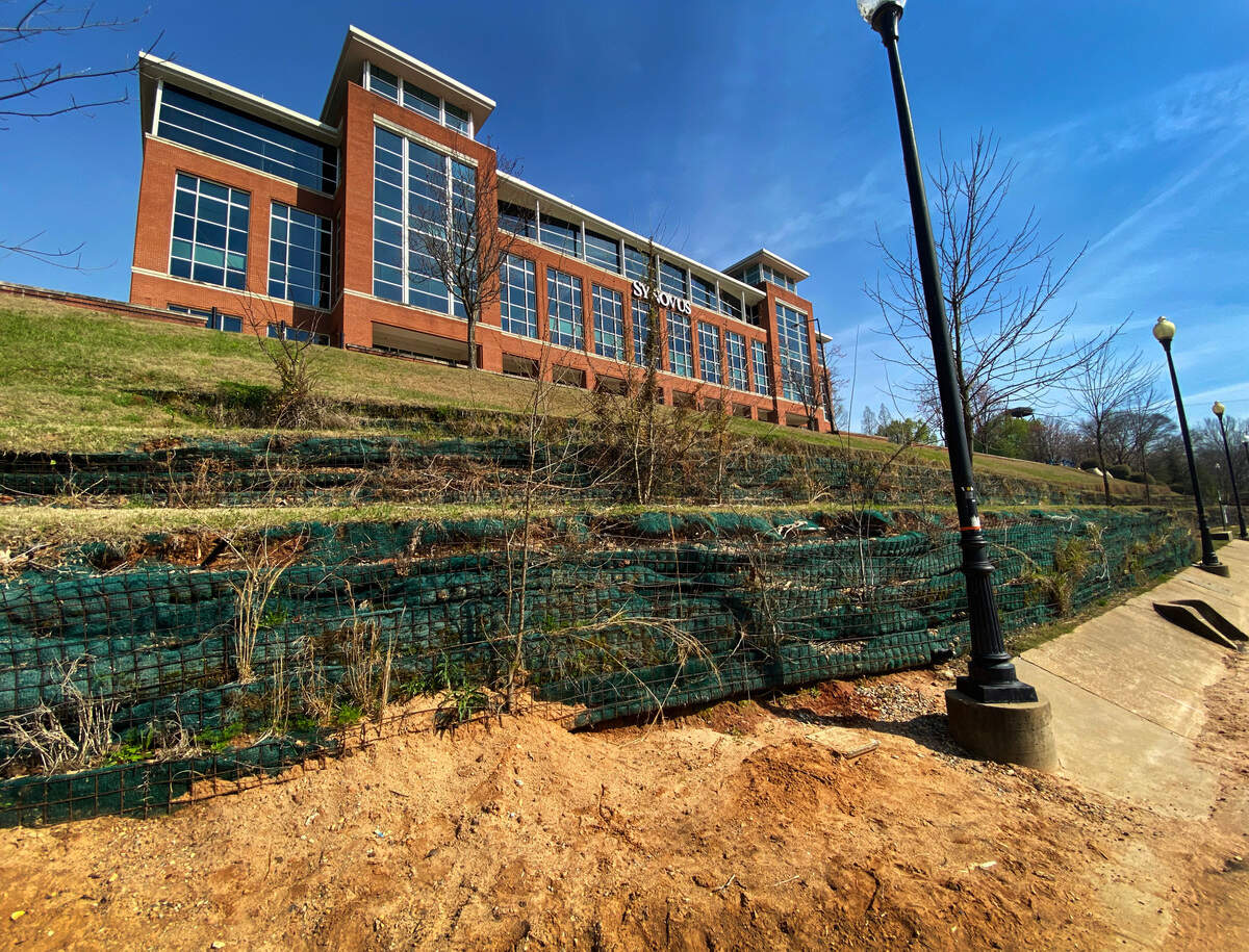 A $3.3 million project to address erosion along portions of the Columbus Riverwalk will also give people more places to sit near the water. New artificial turf and stadium seating areas will be built on a portion of the riverwalk behind the Synovus building. The work will close portions of the Riverwalk and Bay Avenue. 03/21/2022