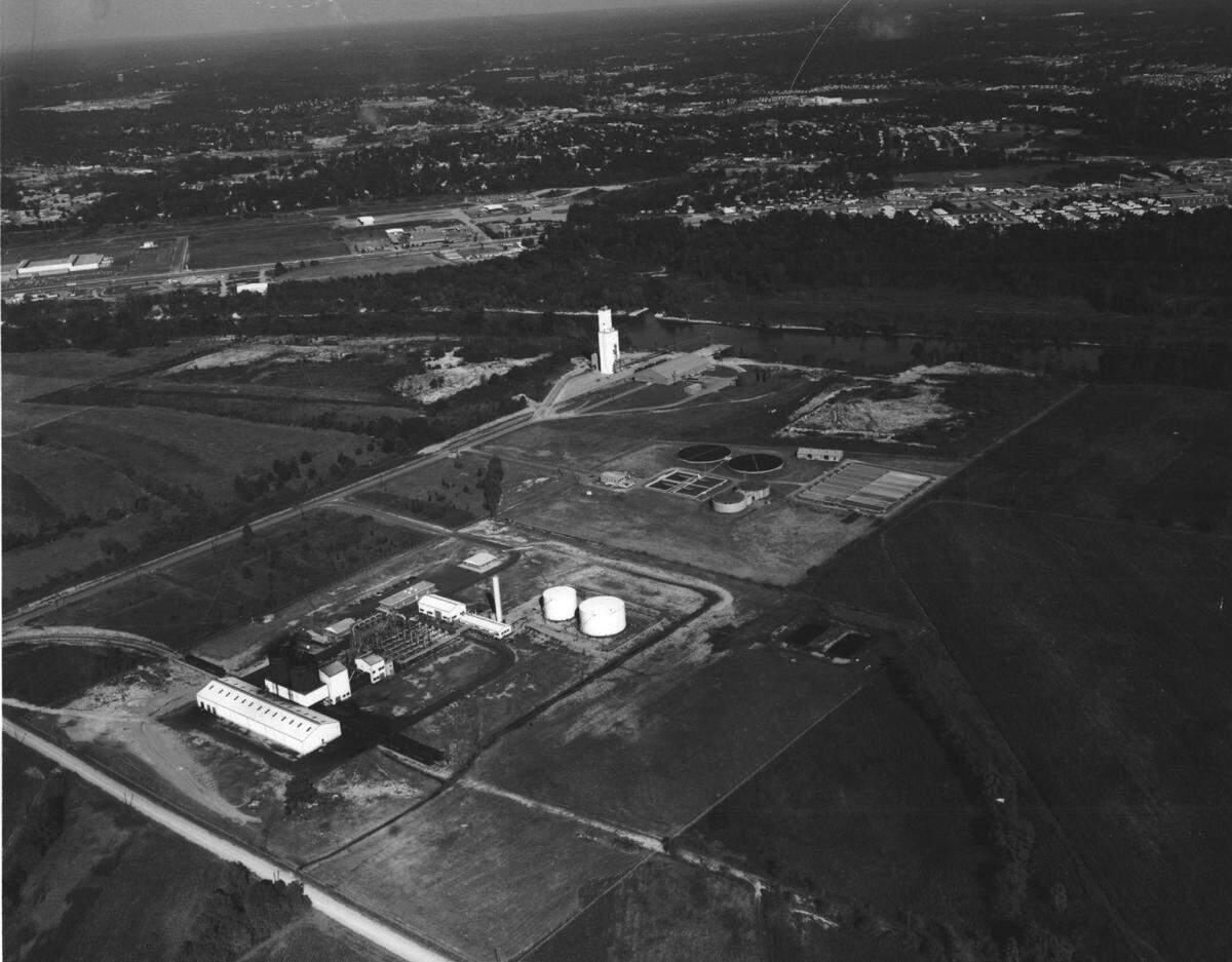 This is a 1973 photo showing the Continental Carbon plant( lower left) in Phenix City, Alabama.