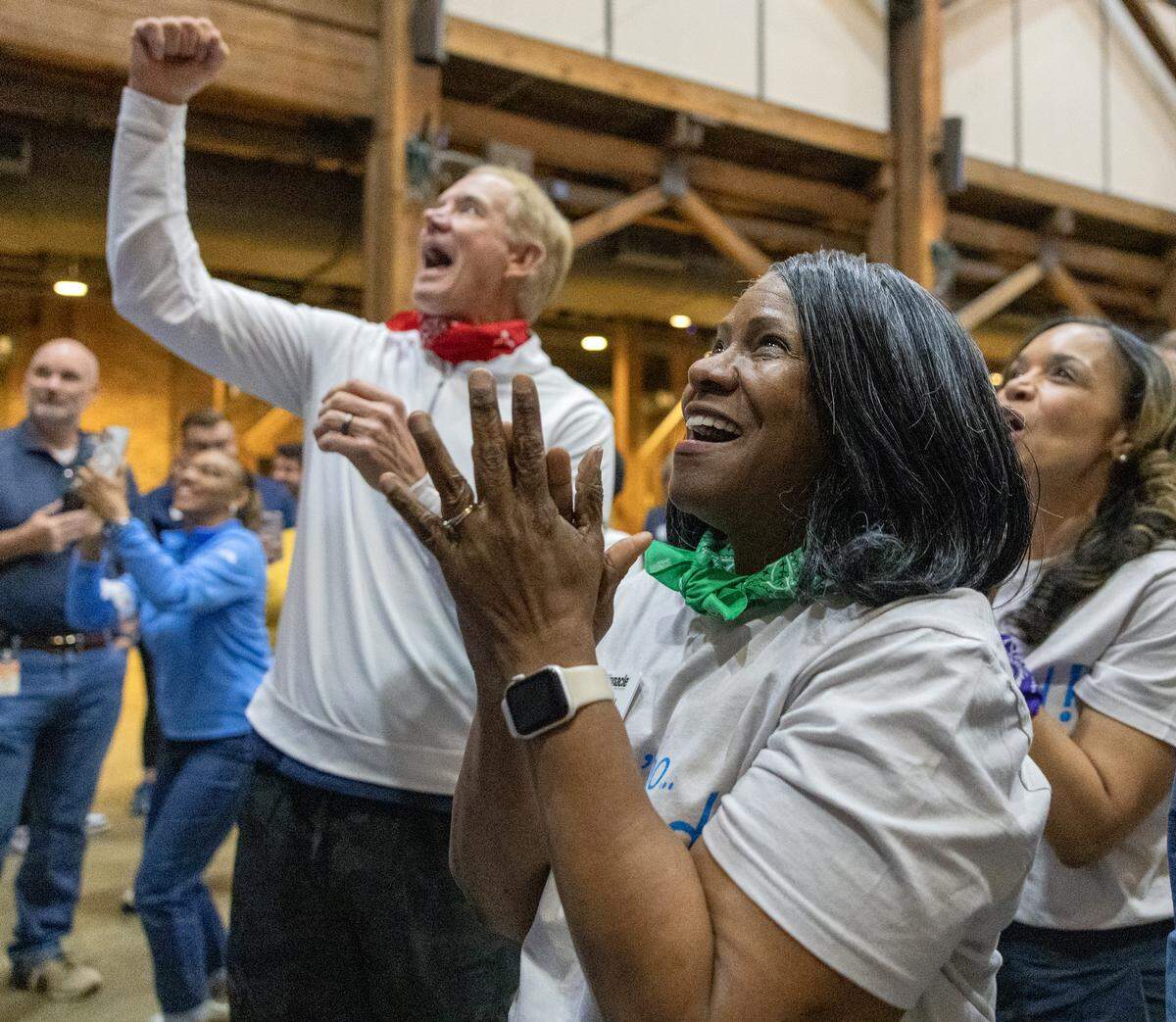 The Pinnacle Financial Partners onboarding program includes culture training and team-building exercises, like this one May 15, 2026, at the Columbus Convention & Trade Center, where Pinnacle CEO Kevin Blair participated.