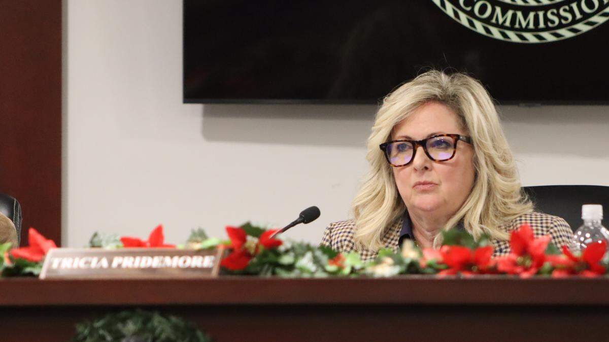 Georgia Public Service Commissioner Tricia Pridemore listens to staff during the Georgia Power certification request on Dec. 19